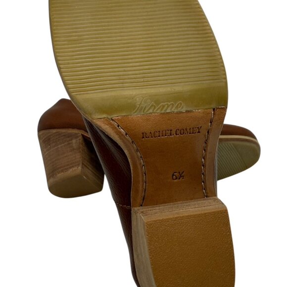 Rachel Comey Cognac Falk Pump Block Heel Leather Size 6.5 Neutral Minimalist EUC - Picture 11 of 12